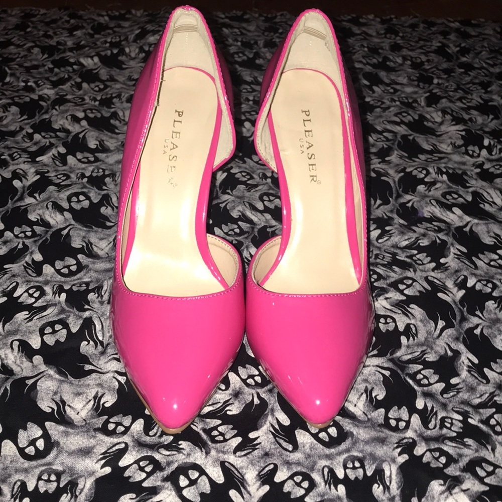 Pleaser USA Pink Stilettos - Picture 2 of 8